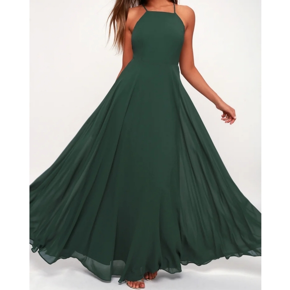 Lulu's Dark Green Mythical Kind of Love Maxi Dress - Picture 2 of 9